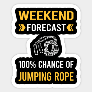 Weekend Forecast Jump Jumping Rope Rope Skipping Sticker